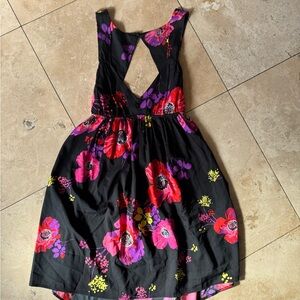 Roxy Floral Sleeveless Dress with Cutout Back